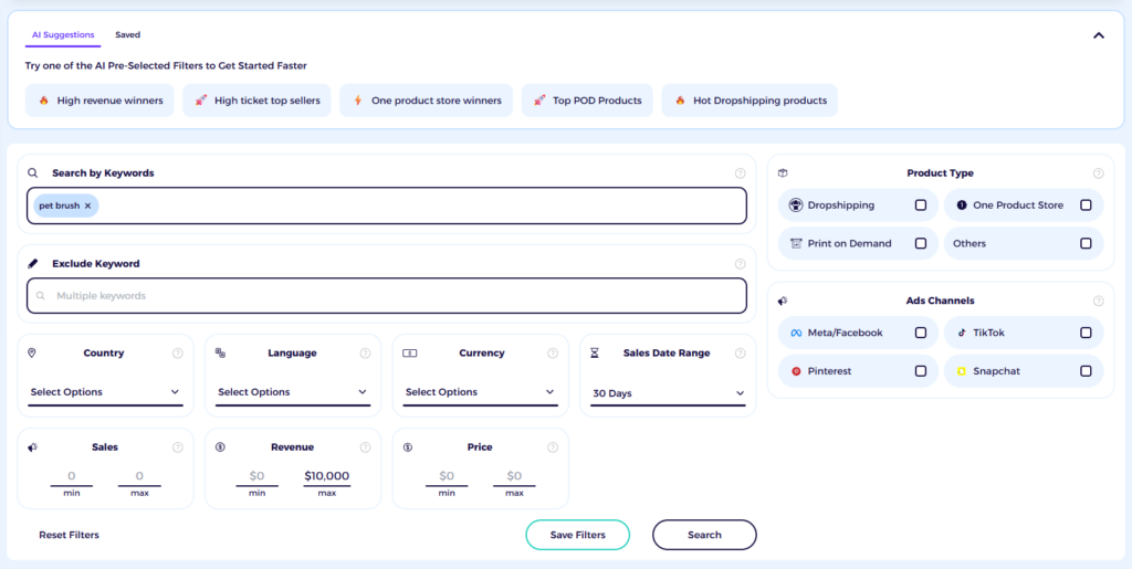 Using zik product finder for deep research for dropshipping