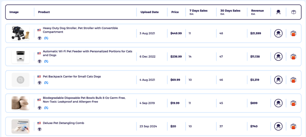 ZIK analytics product view inside shopify product explorer