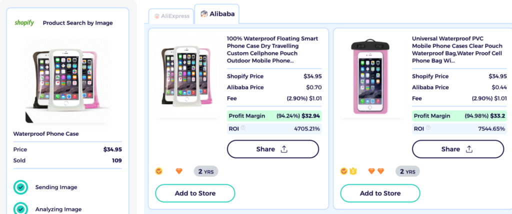 ZIK analytics shopify product search by image find relevant product for supplier