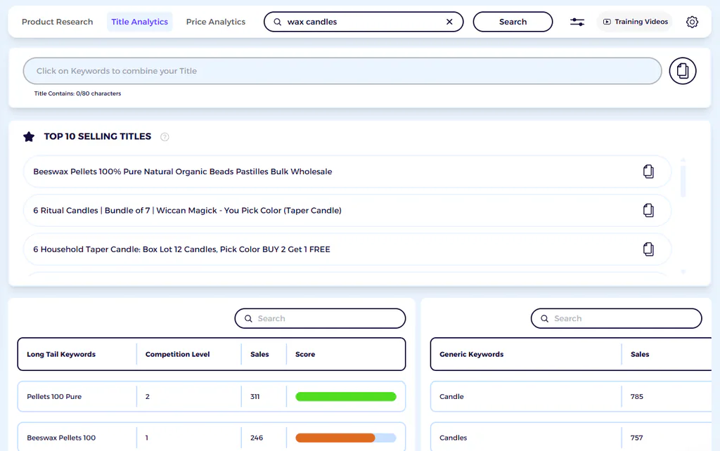 analyzing ebay keywords with zik for dropshipping on ebay