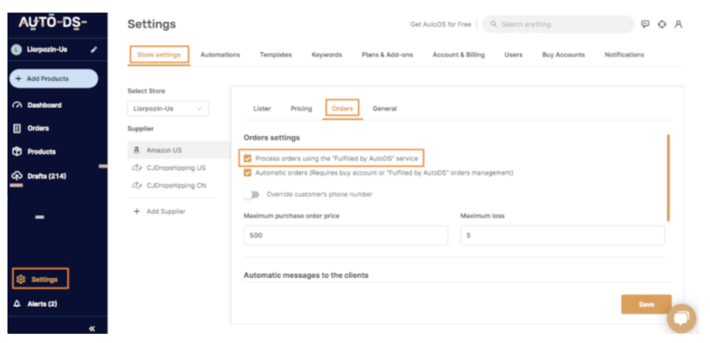 auto ds dropshipping fulfillment automation