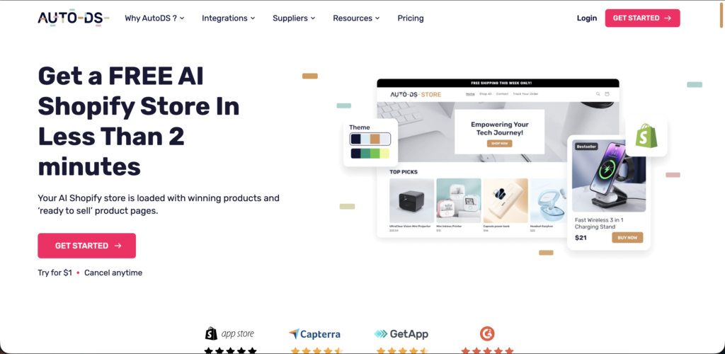 autods dropshipping website builders