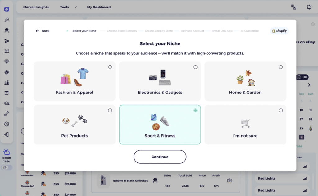 automate your dropshipping using a shopify ai store builder and select a niche