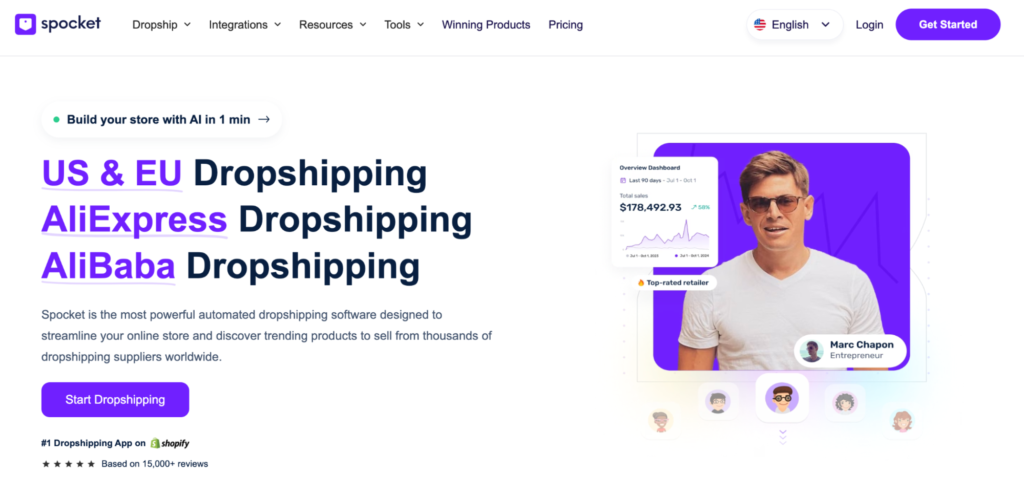 best international dropshipping suppliers in canada Spocket