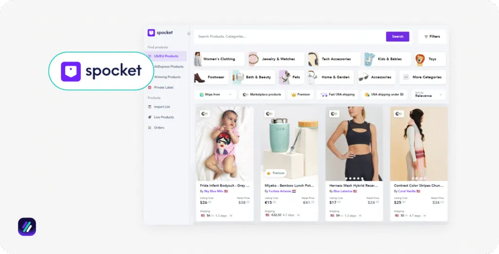 best shopify dropshipping software Spocket