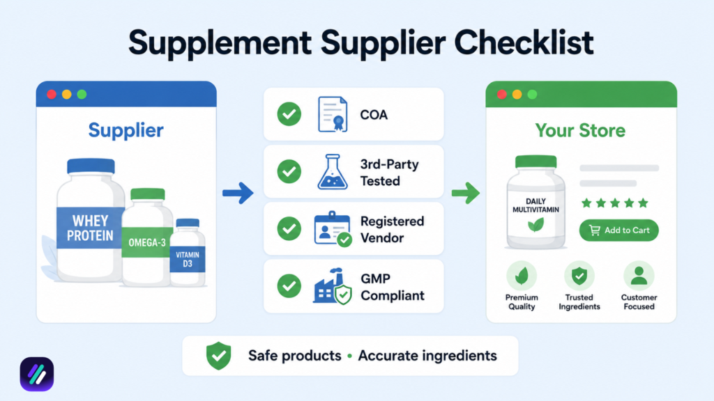 can you dropship supplements checklist