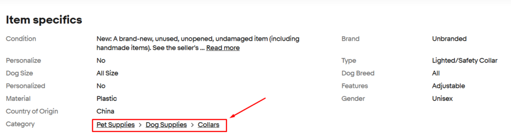 checking competitor ebay category for proper ebay cassini optimization