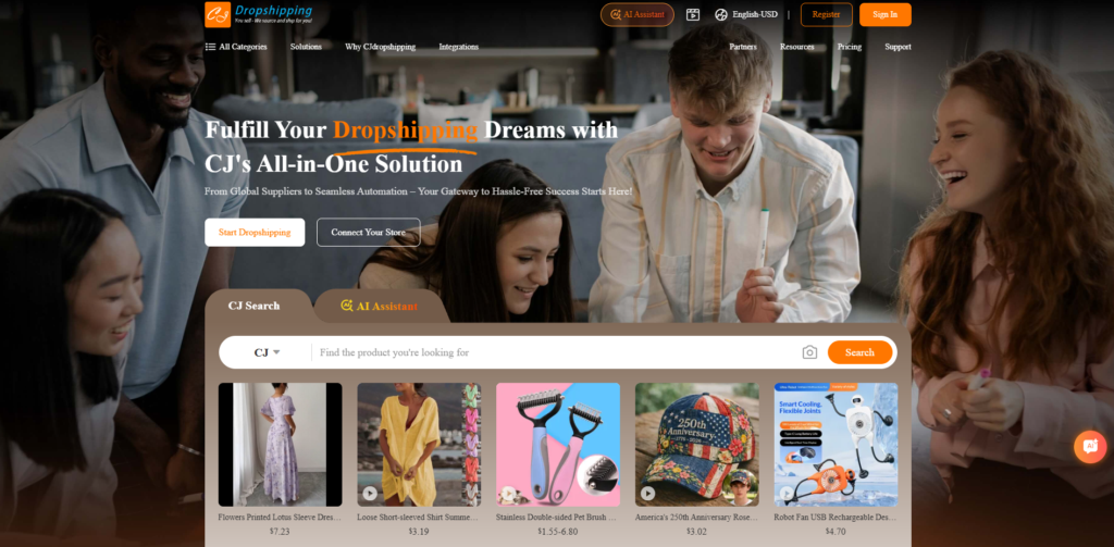 cj dropshipping one of the dropshipping jewelry suppliers