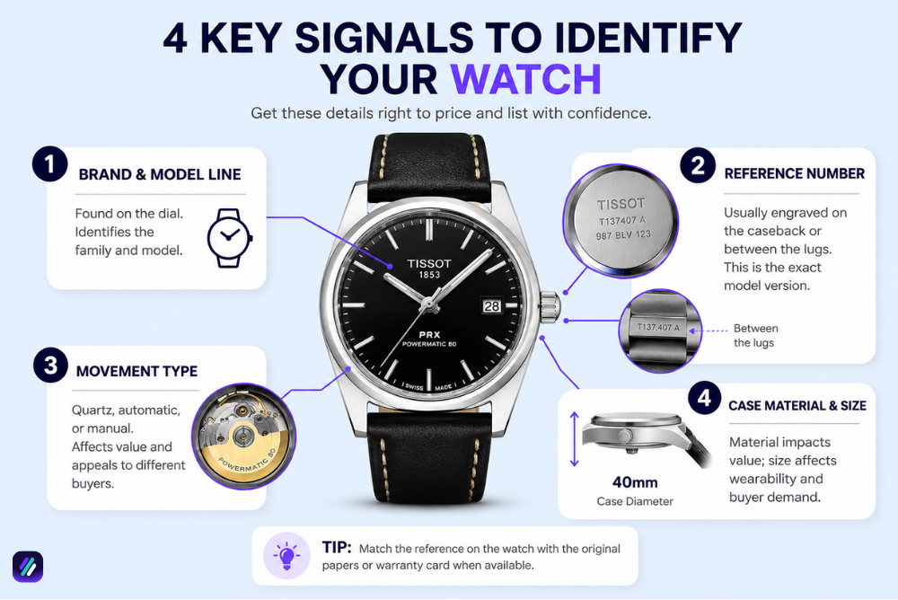 components on watches on how to sell on ebay