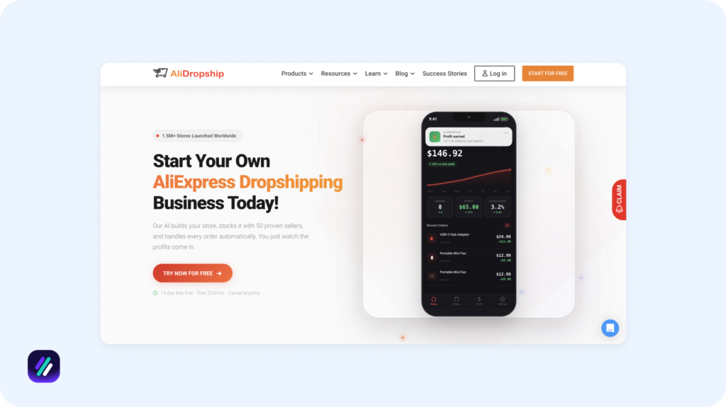 dropshipping affiliate program AliDropship