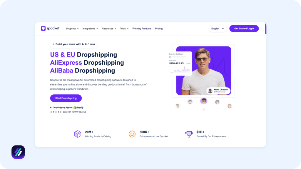 dropshipping affiliate program Spocket