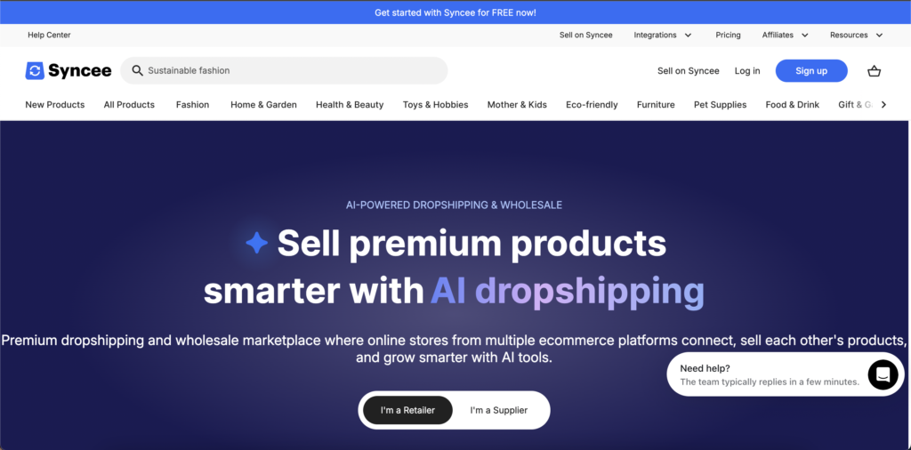 dropshipping suppliers syncee