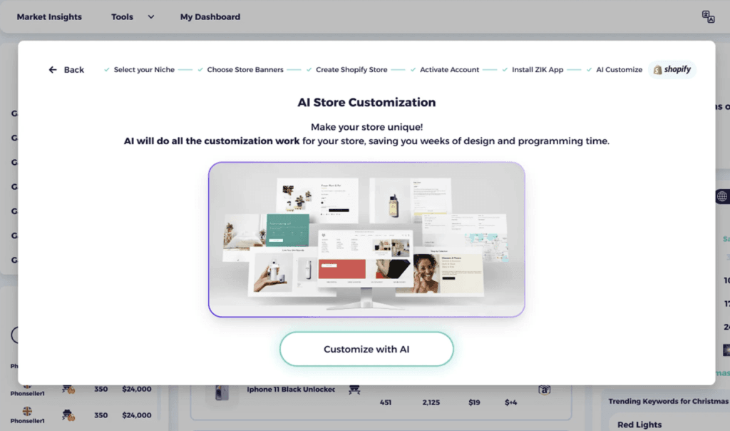 dropshipping tip on customizing your AI storefron for dropshipping automation