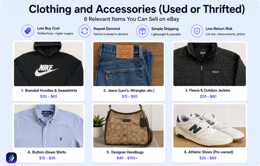 easiest things to sell on ebay clothing and accessories