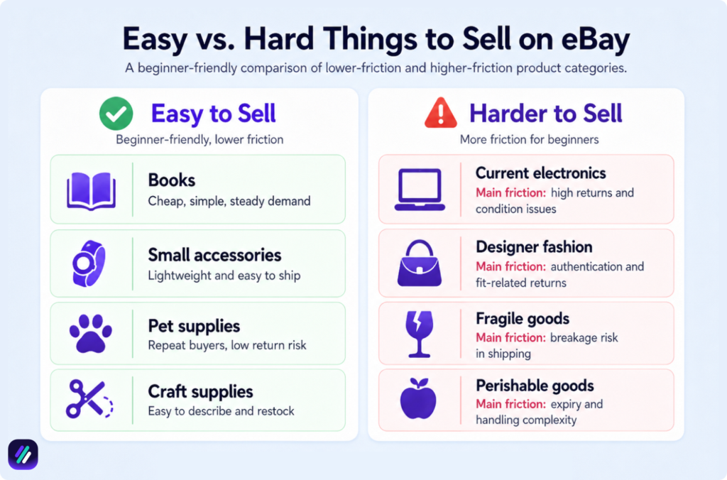easy vs hard things to sell on ebay