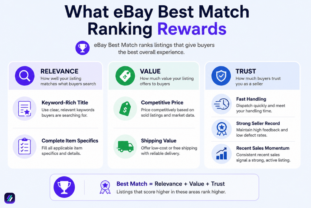ebay best match ranking for fasting shipping on ebay