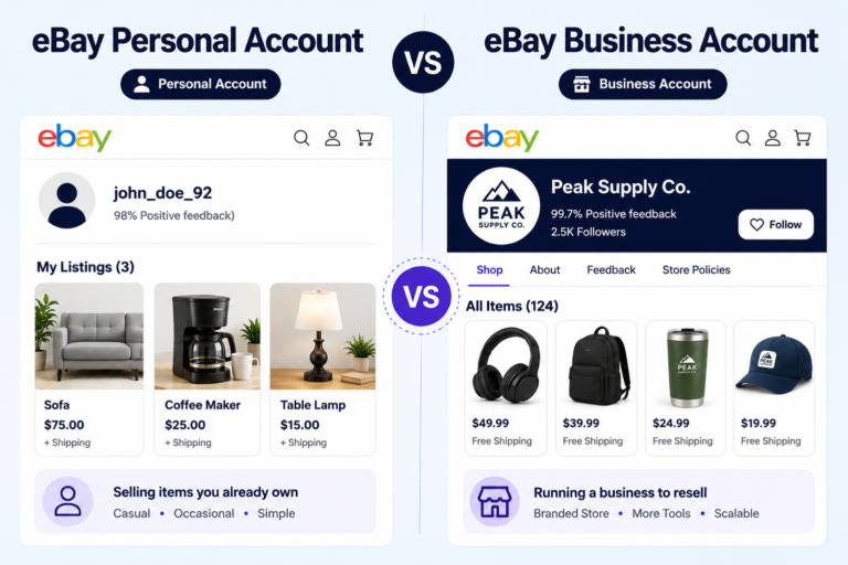 ebay business vs personal account
