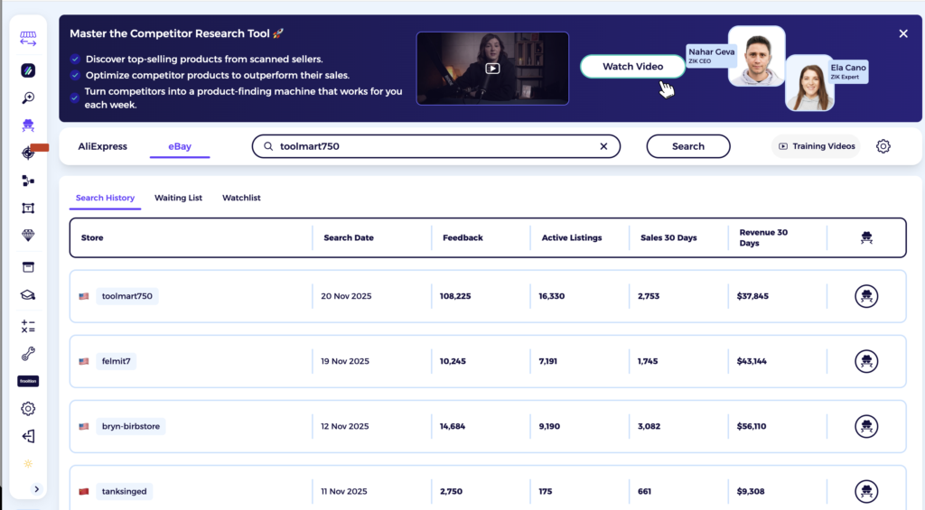 ebay competitor research tool