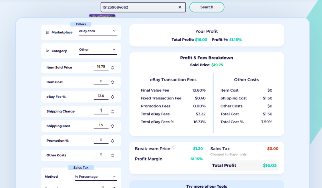 ebay fee calculator for calculating ebay fees for pokemon cards