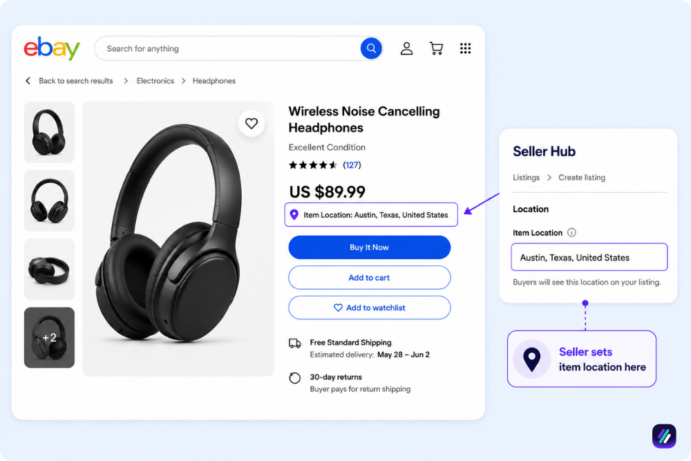 ebay item location