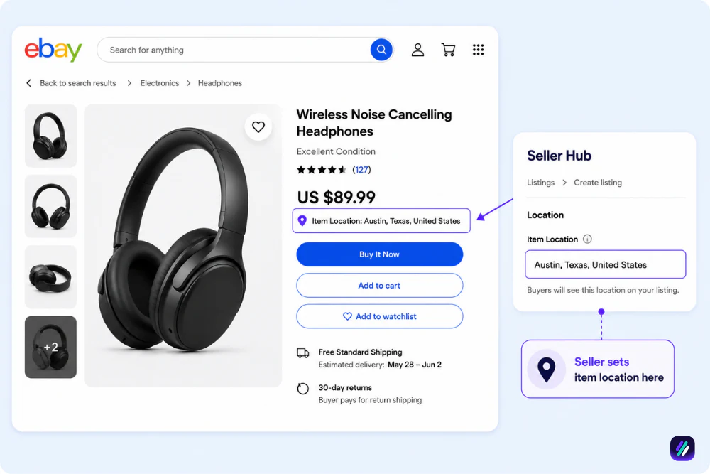 ebay item location