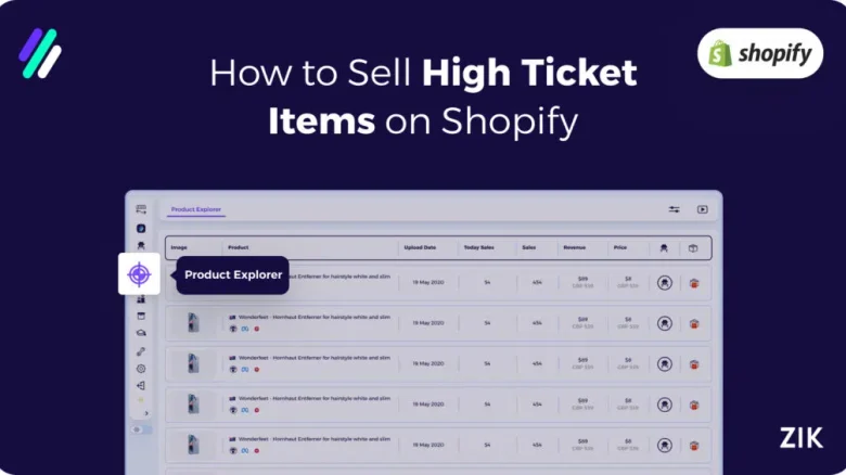 how to sell high ticket items on shopify