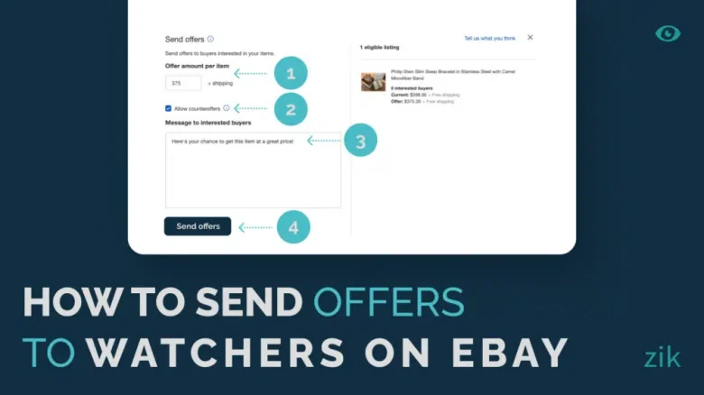 how to send offers to watchers on ebay