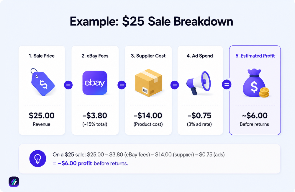 example of calculation when can you dropship on ebay