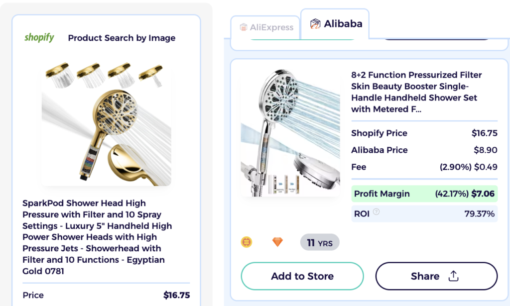 filter shower heads dropshipping hair products shopify product explorer