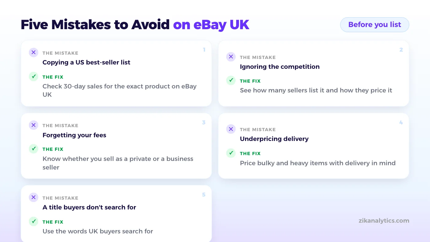five mistakes to avoid before you list on eBay UK