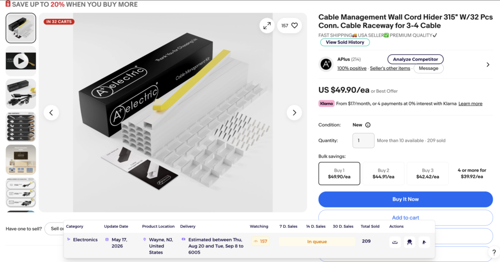 free eBay Chrome Extension sold history