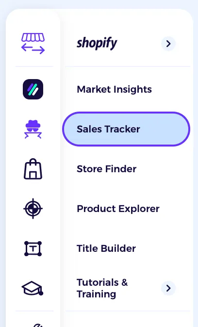 go to shopify sales tracker to find products to sell on shopify and analyze shopify store products