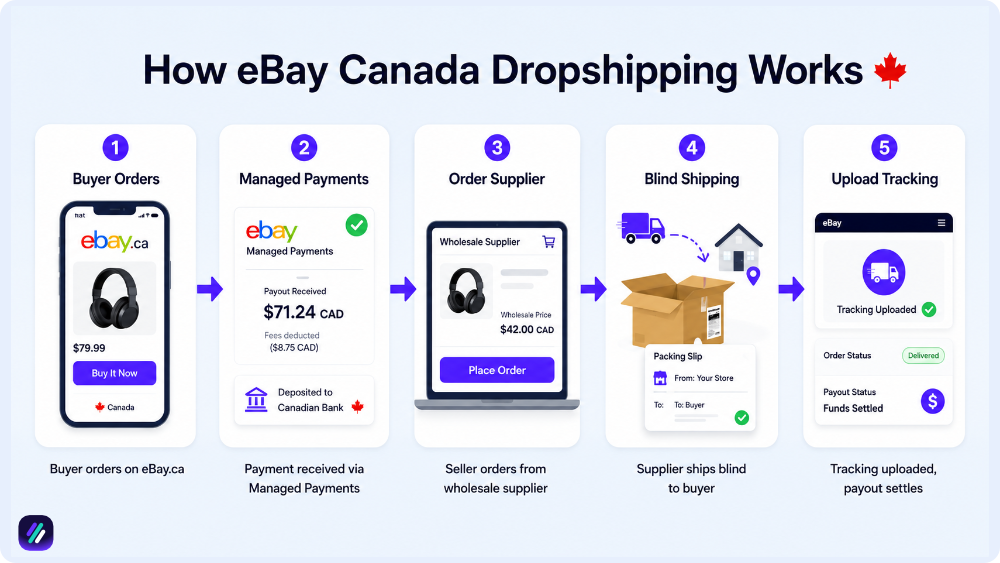 how ebay canada dropshipping works