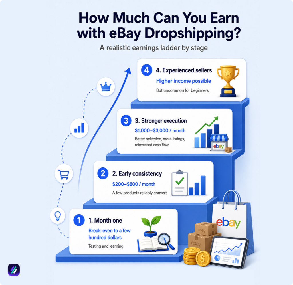 how much can you earn from ebay dropshipping