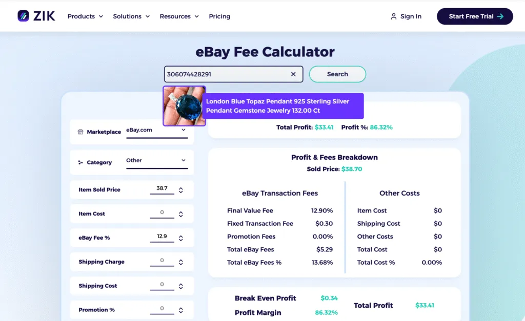 how to find items to sell on ebay fee calculator