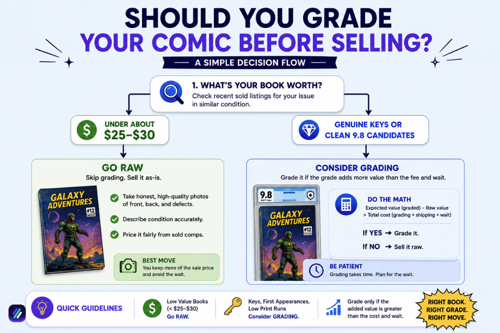 how to grade a comic before selling