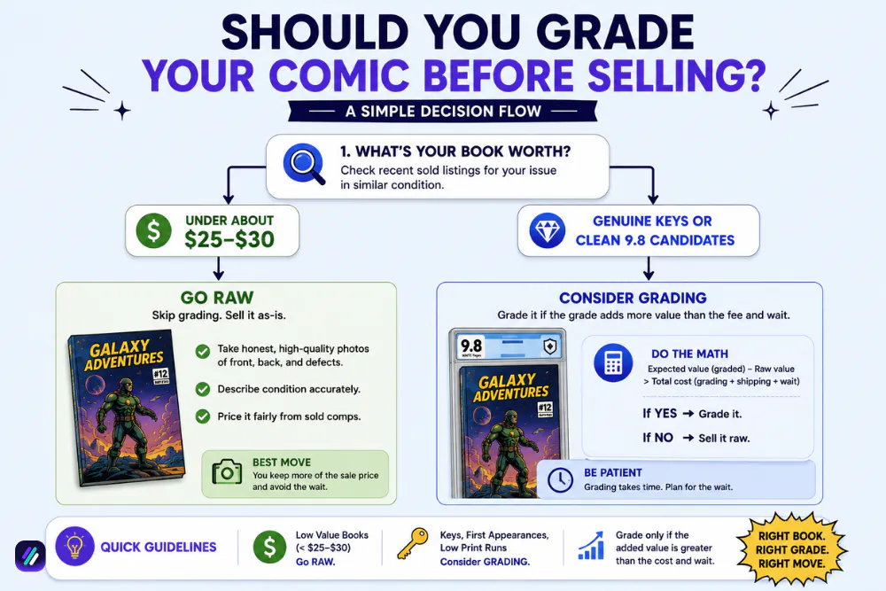 how to grade a comic before selling