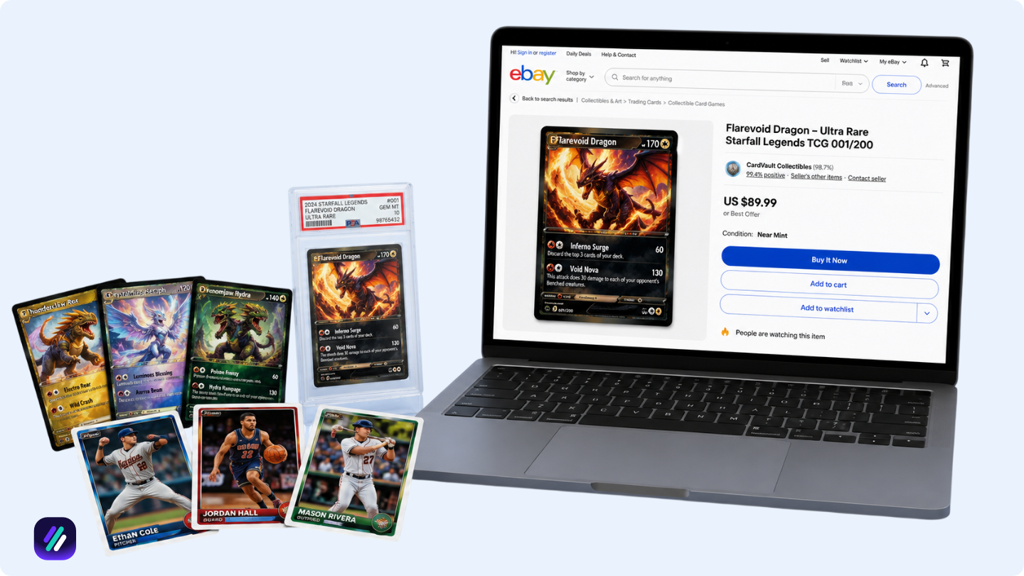how to sell cards on ebay