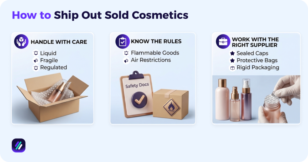how to ship sold out cosmetics