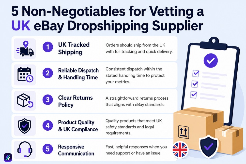how to vet eBay uk dropshipping suppliers