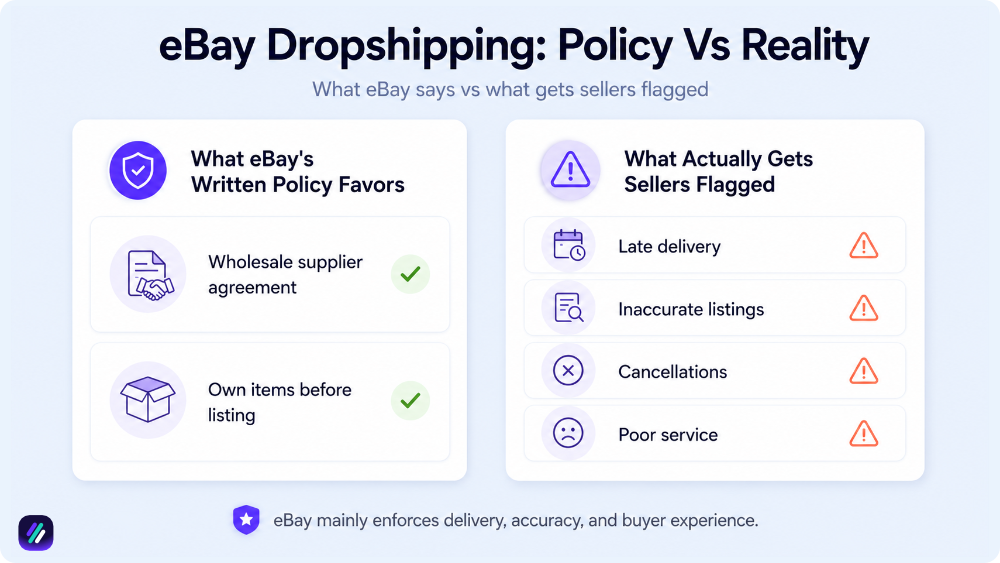 is dropshipping on eBay allowed and what eBay actually enforces