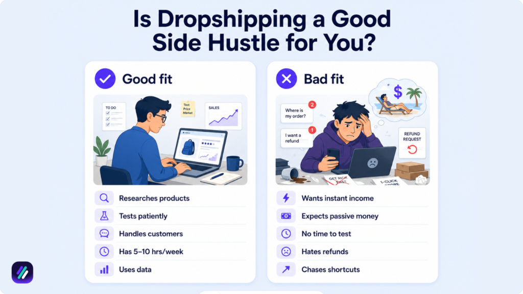 is dropshipping side hustle good or bad for you