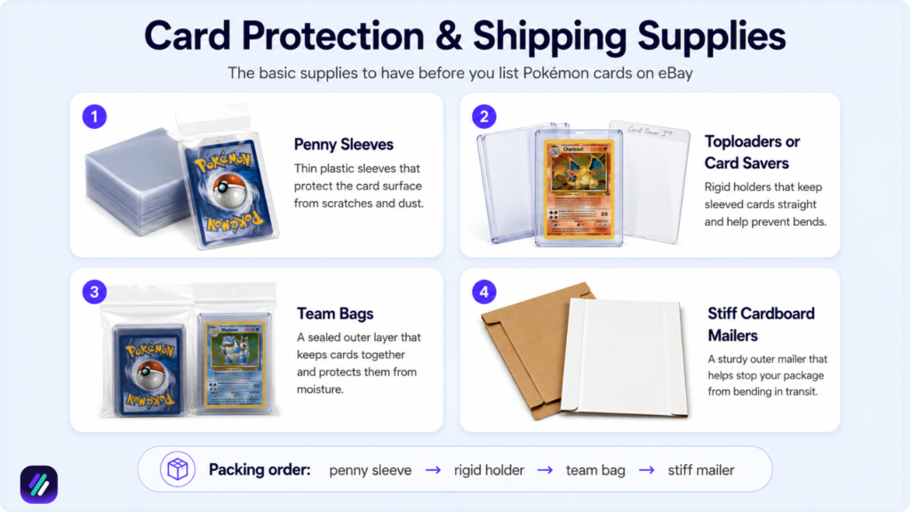 protecting pokemon cards before selling them on ebay
