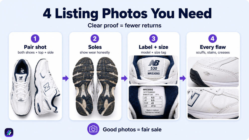 required photos for shoe ebay listings