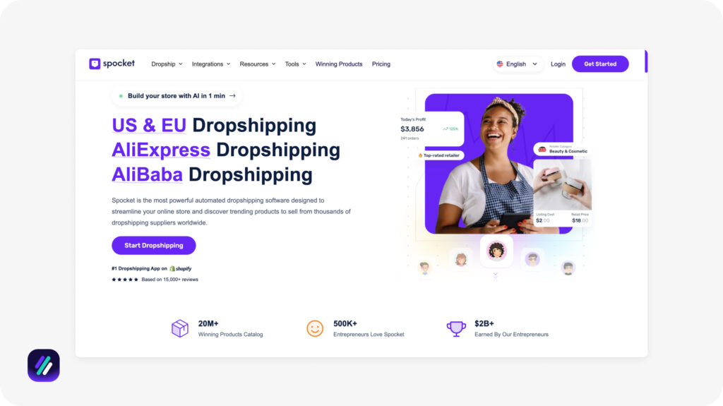 shopify dropshipping suppliers Spocket