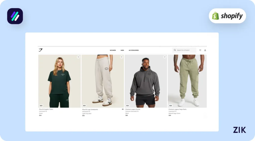 sports and fitness industry on shopify