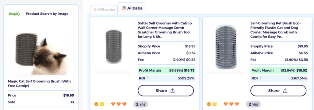 top pet products to dropship cat self-grooming brush