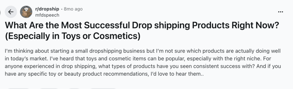 track reddit conversations that discusses on emerging product opportunities that the community is promoting