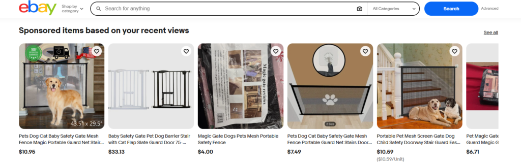 use ebay promoted listings to put your product at the very top of the search results page