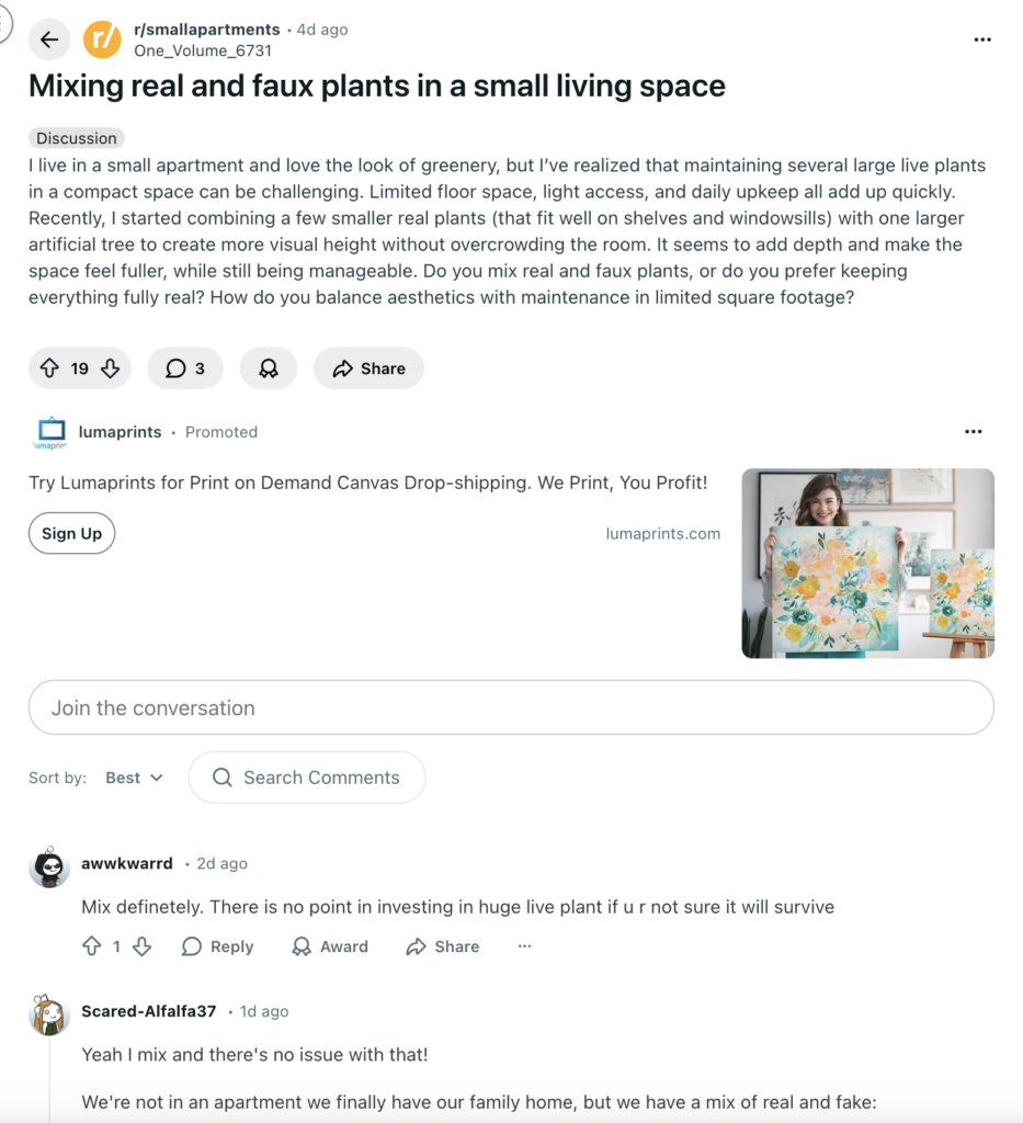 use subreddit to find dropshipping furniture niches
